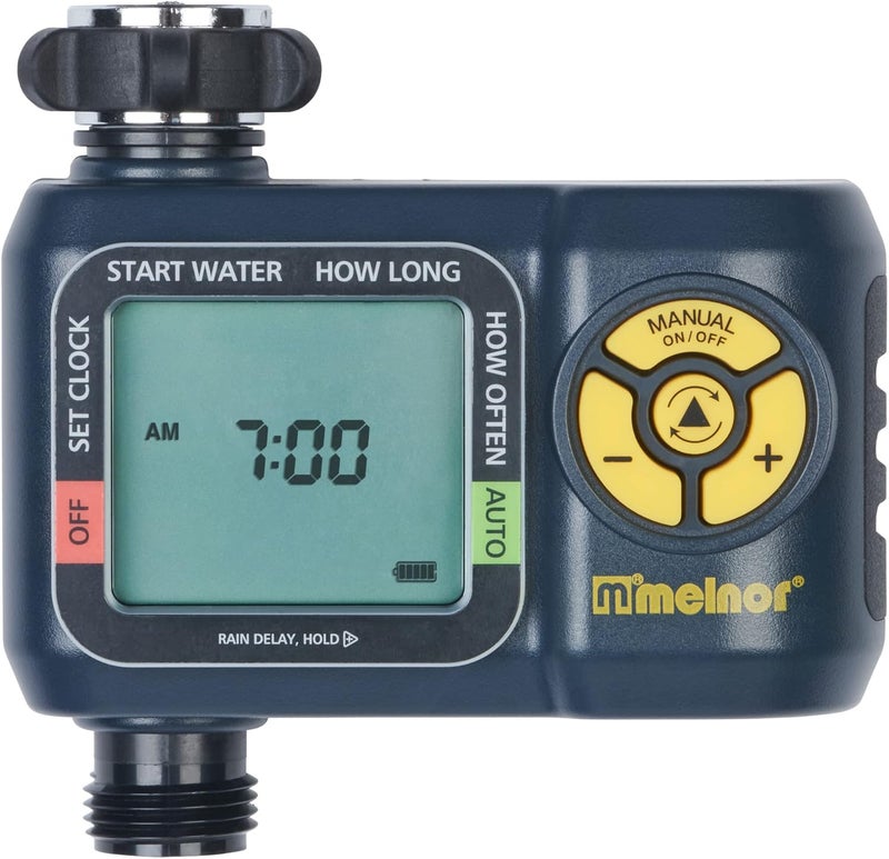 Melnor 65138AMZ AquaTimer Digital Hose Timer, 1-Zone Timer, QuickConnect Bundle, Black, Yellow - Image 2